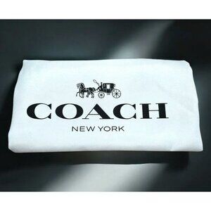 Coach White Satin Dust Bag XL 23.5 x19" Drawstring Storage Pouch Purse Handbag